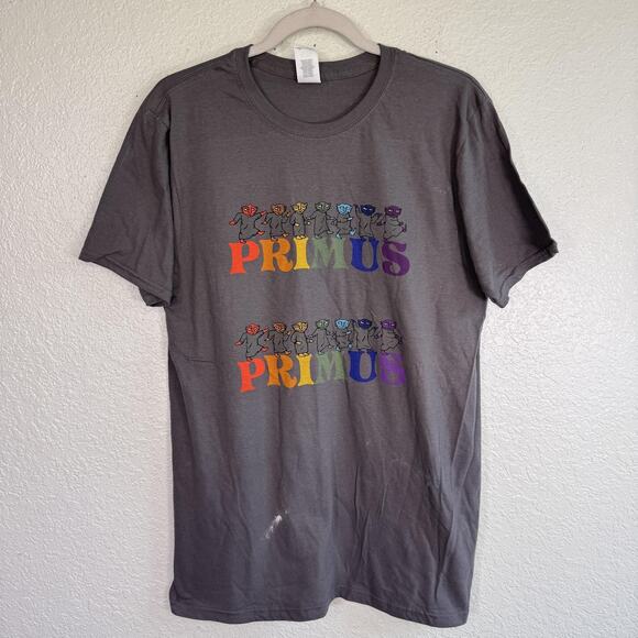 Primus Shirt Mens Medium Marching Goblins Rainbow Band Concert T Music MISPRINT - Picture 1 of 13